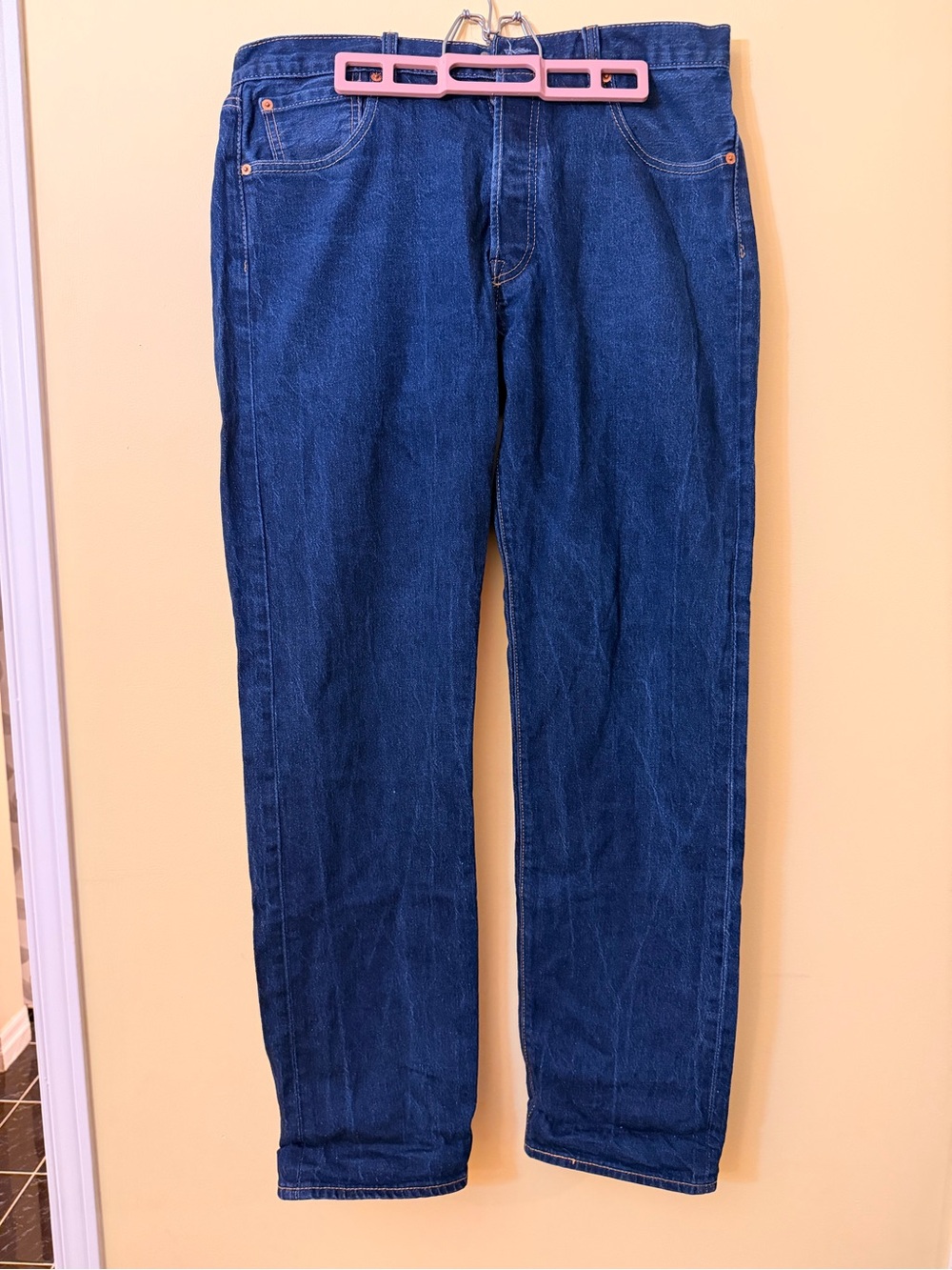 Levi’s Premium 501 ’93 Straight Leg Jeans Men’s W34 L34 Dark Indigo Button Fly